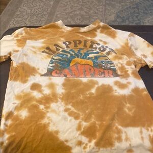 Happiest Camper Kids Tie-Dye Shirt - Brown